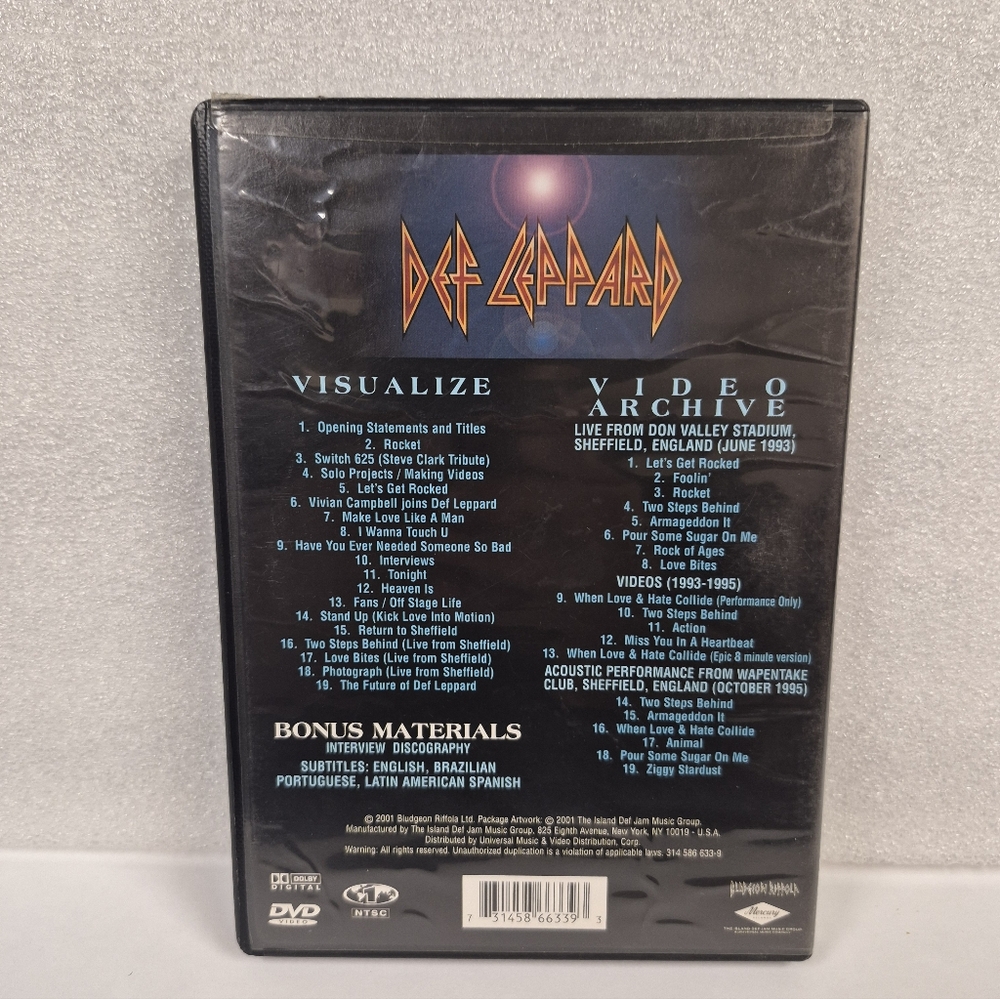 Def Leppard Visualize DVD Collection - Picture 3 of 3